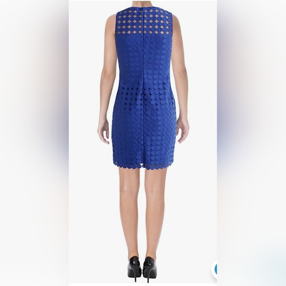 Lauren Ralph Lauren Blue Geometric Dress Size 14P - Picture 2 of 13